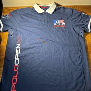 Polo by Ralph Lauren Navy and White Men's Polo Offshore Sailing Shirt, L